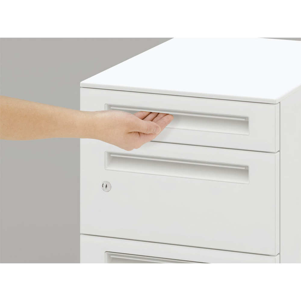 UCHIDA(内田洋行) STワゴン A4-3段【シリンダー錠】 W396×D585×H606mm