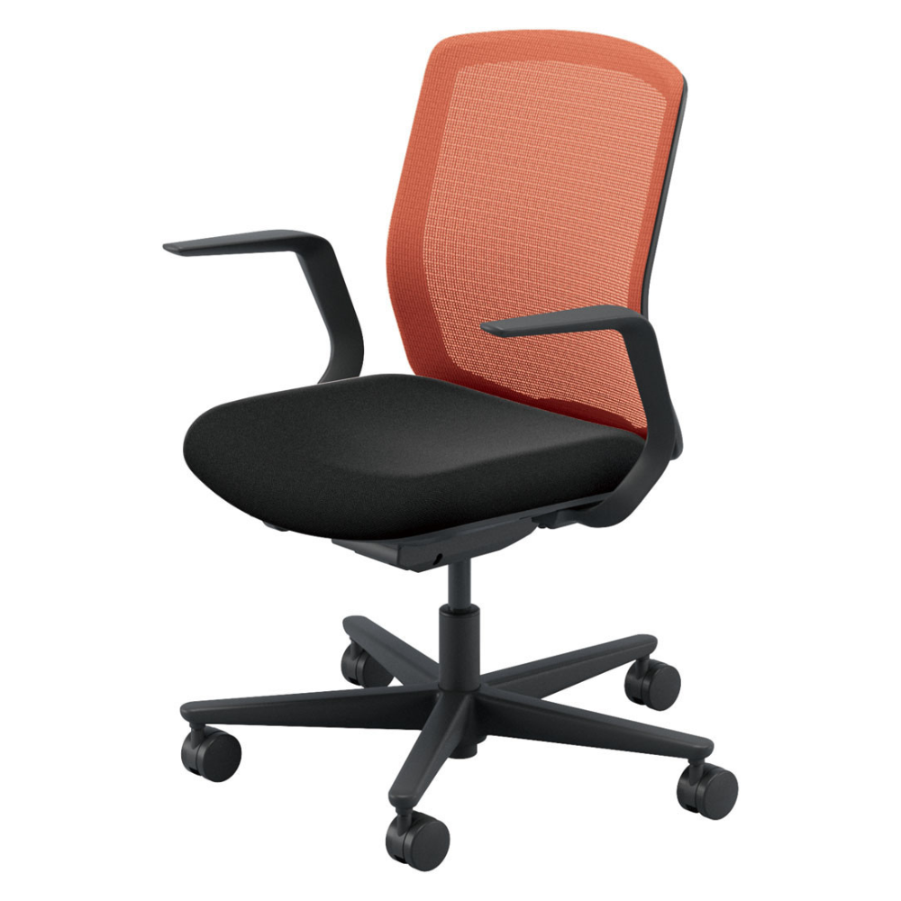 UCHIDA(内田洋行) CARISSA2(カリッサ2) ミドルバック ツートン 座ブラックタイプ