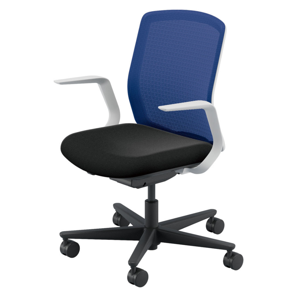 UCHIDA(内田洋行) CARISSA2(カリッサ2) ミドルバック ツートン 座ブラックタイプ