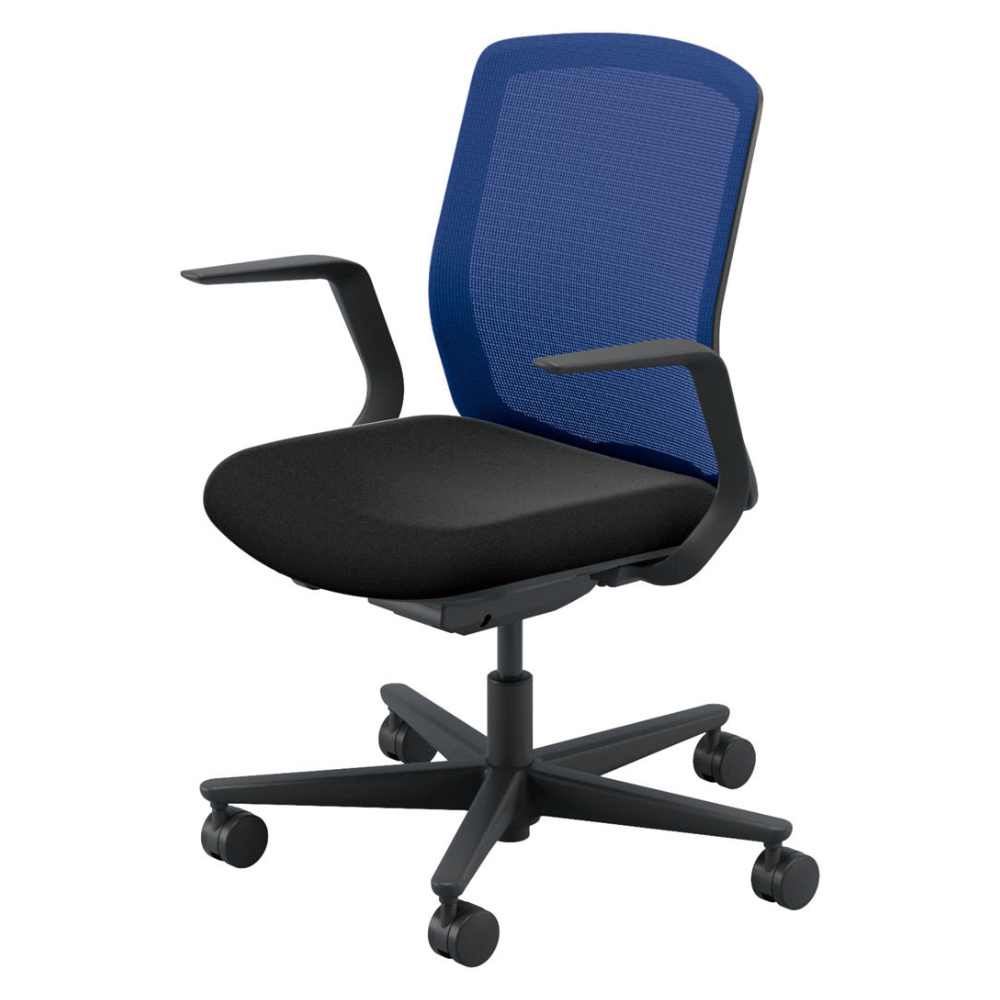 UCHIDA(内田洋行) CARISSA2(カリッサ2) ミドルバック ツートン 座ブラックタイプ