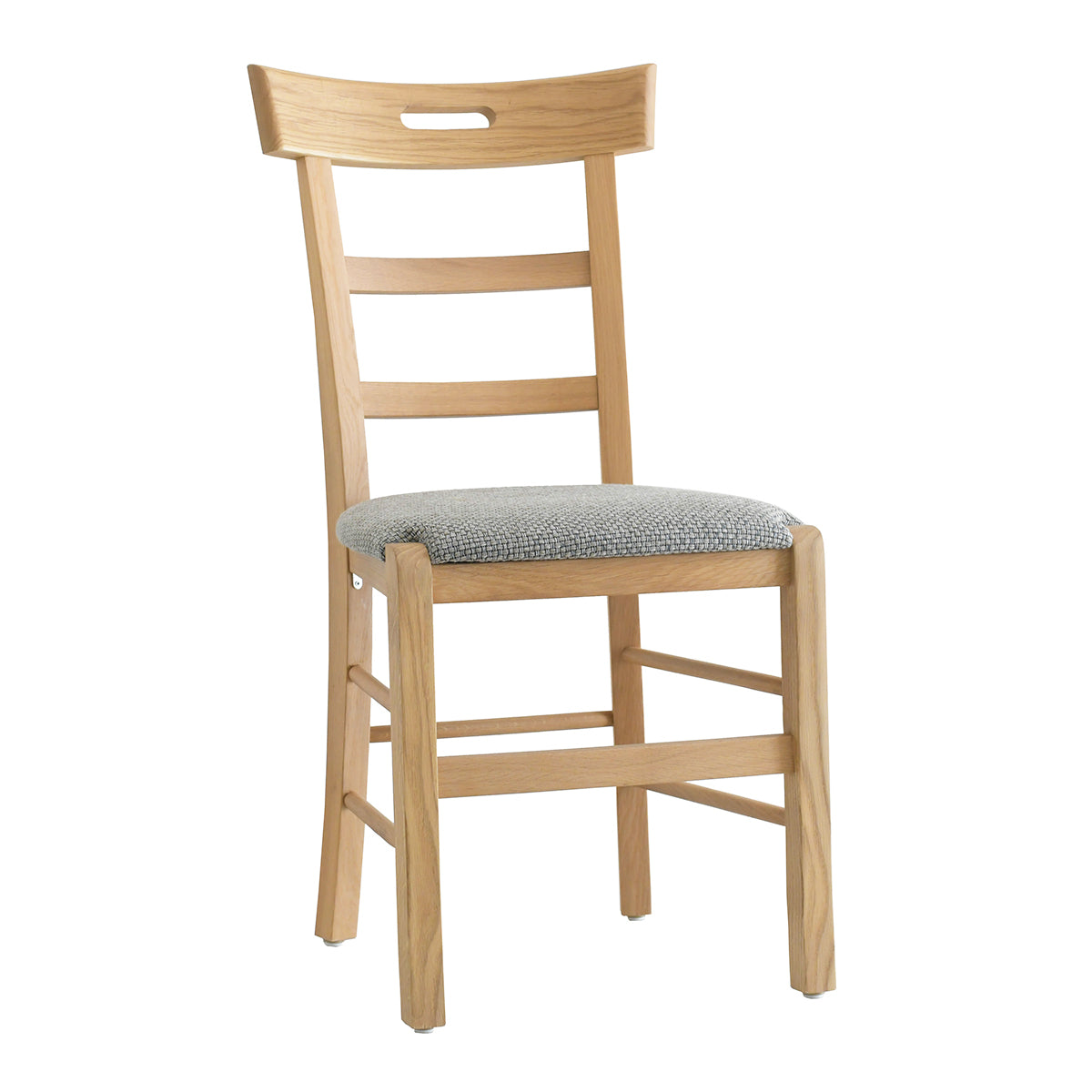 HUTTEN(ハッテン) 129-E/46 ダイニングチェア ハイバックタイプ 座面布張り 取っ手付き