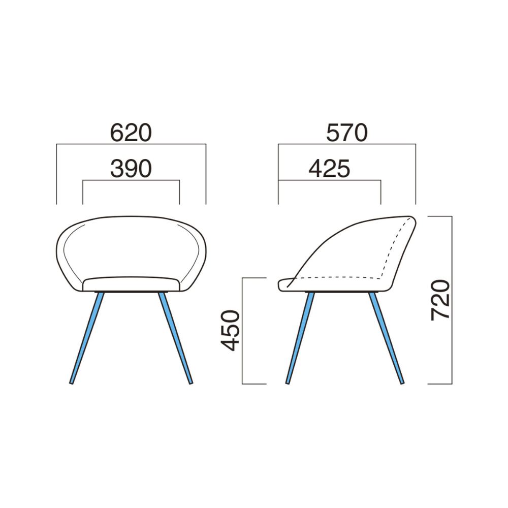 QUON(クオン) Egret SC(エグレットSC) 5本脚キャスタータイプ ミーティングチェア 店舗・業務用イス