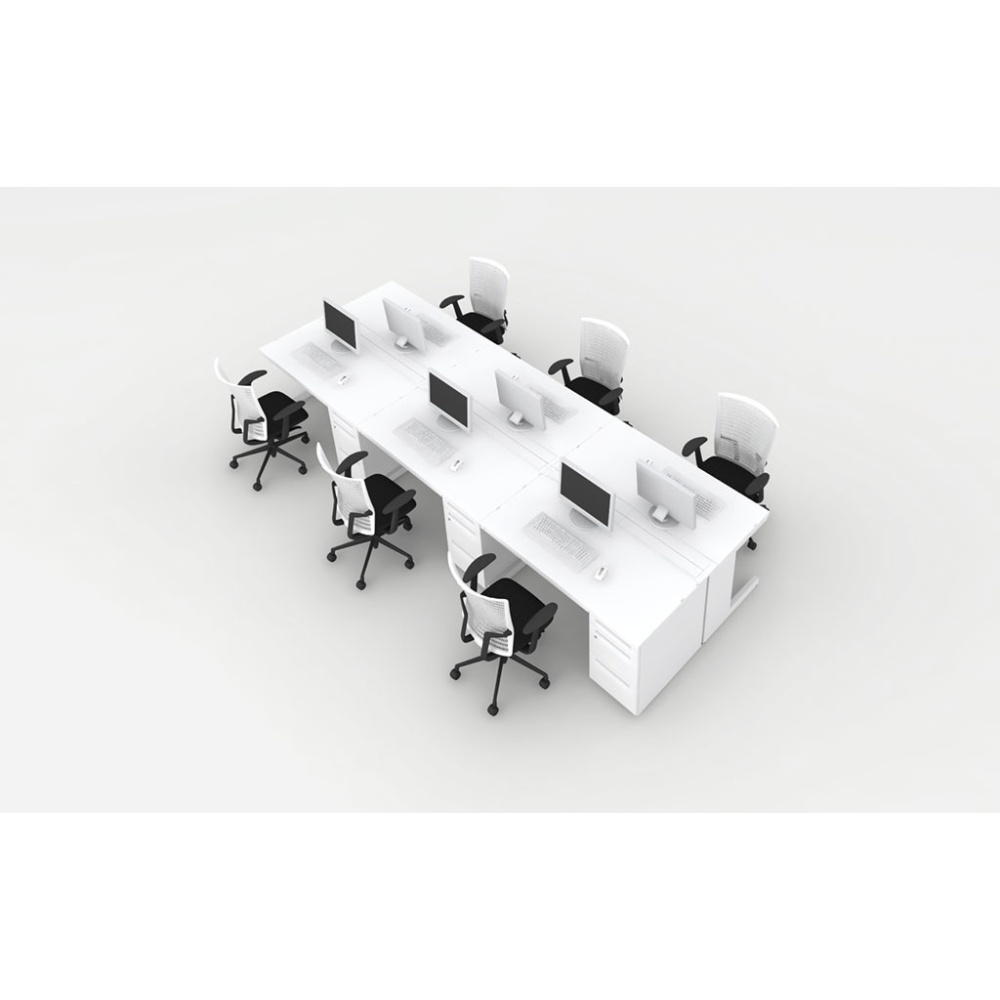 UCHIDA(内田洋行) SCAENA(スカエナ) 平デスク(奥行800mm) Kタイプ 引出し付き