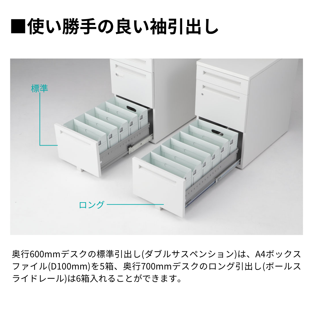 UCHIDA(内田洋行) SCAENA(スカエナ) 両袖デスク(奥行600mm) Kタイプ A4-3段/A4-3段 シリンダー錠