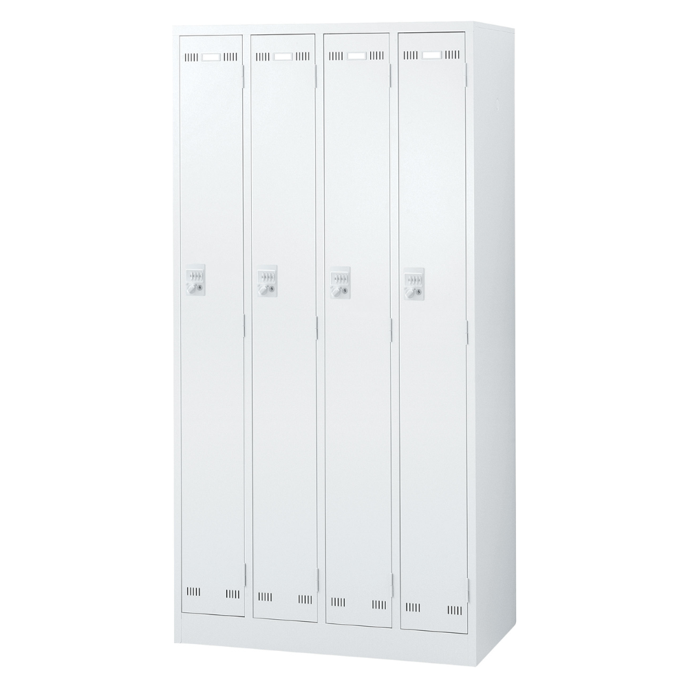 スチールロッカー 4人用 W900×D515×H1790mm 下置用 ダイヤル錠
