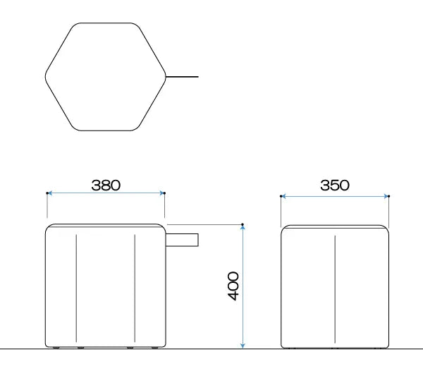 スモールスツール W380×D350×H400mm