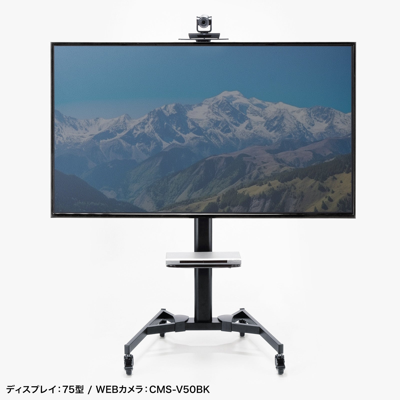 キャスター付きテレビスタンド 32～75型対応 - オフィス空間Online