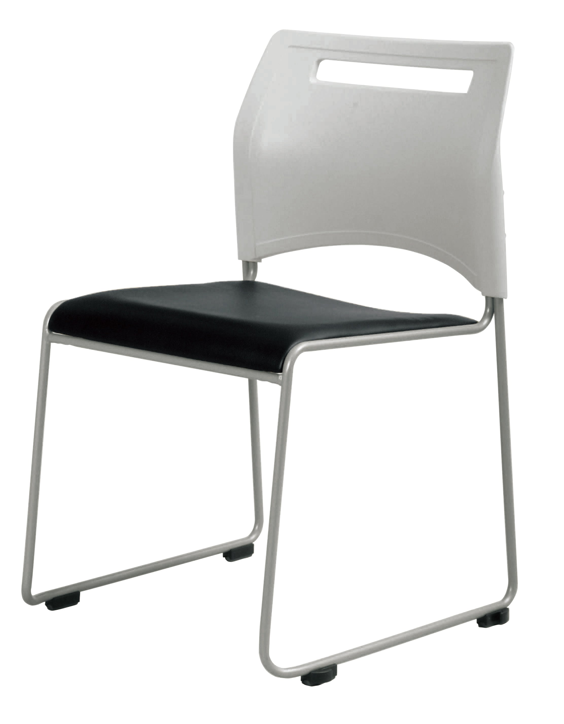 国産定番送料無料 連結可能 スタッキングチェア 4脚セット ホワイト ミーティングチェア パイプ椅子 会議イス 会議椅子 パイプチェア 横連結可能 パイプイス