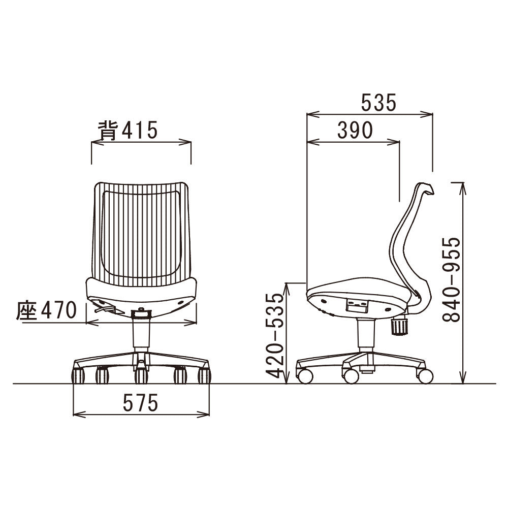 事務用チェア ローバック メッシュチェア