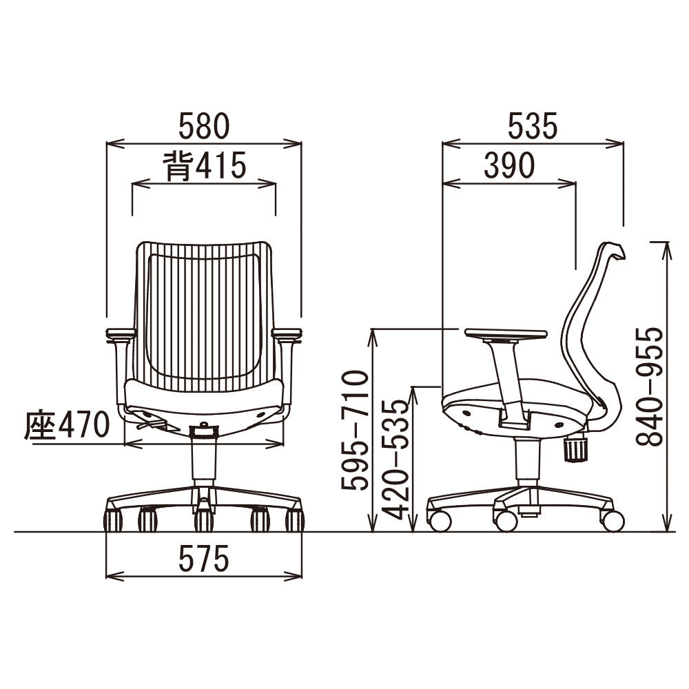 事務用チェア ローバック メッシュチェア