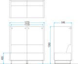 パネルソファ W1270×D646×H1360mm