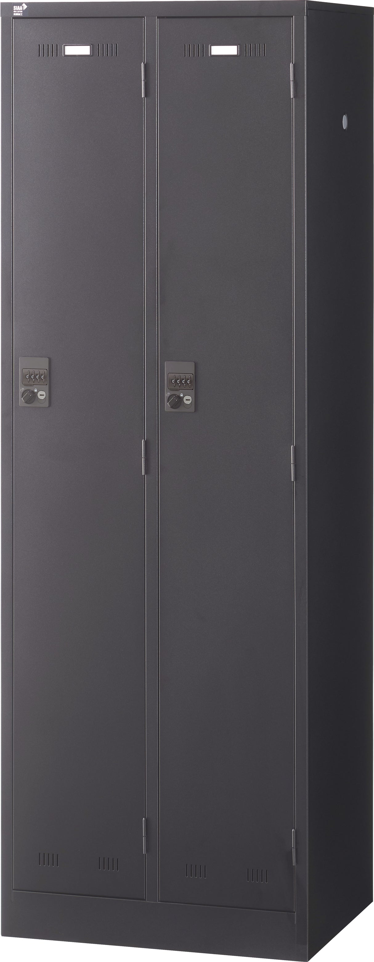 スチールロッカー 2人用 W608×D515×H1790mm 下置用 ダイヤル錠
