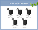 3段脇机 オールロック式 本体:ブラック W400×D700×H700mm