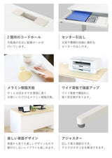 オフィスデスク 平机 引き出し付 本体:ホワイト・ニューグレー W1000×D700×H700mm