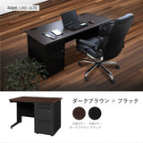 オフィスデスク 片袖机 引き出し付 本体:ブラック W1000×D700×H700mm