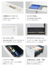 オフィスデスク 片袖机 引き出し付 本体:ホワイト・ニューグレー W1200×D700×H700mm