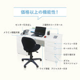 オフィスデスク 両袖机 引き出し付 本体:ホワイト・ニューグレー W1400×D700×H700mm