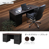 オフィスデスク 両袖机 引き出し付 本体:ブラック W1400×D700×H700mm