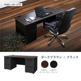 オフィスデスク 両袖机 引き出し付 本体:ブラック W1600×D700×H700mm
