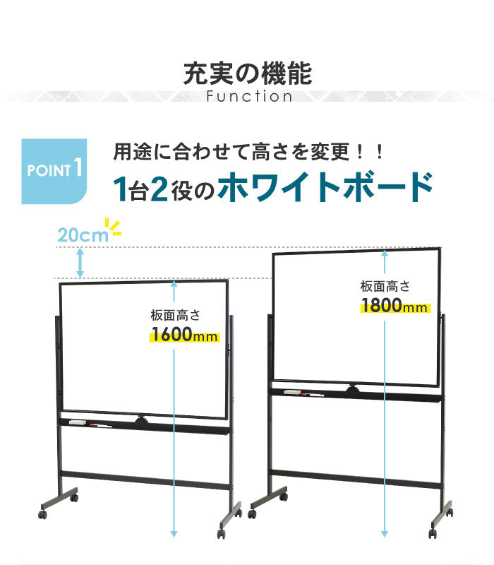 両面ホワイトボード 脚付 ホーロータイプ  W1200×D900 (コピー)