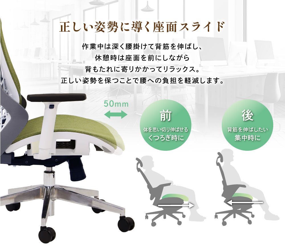 オフィスチェア ファブリックチェア 肘無
